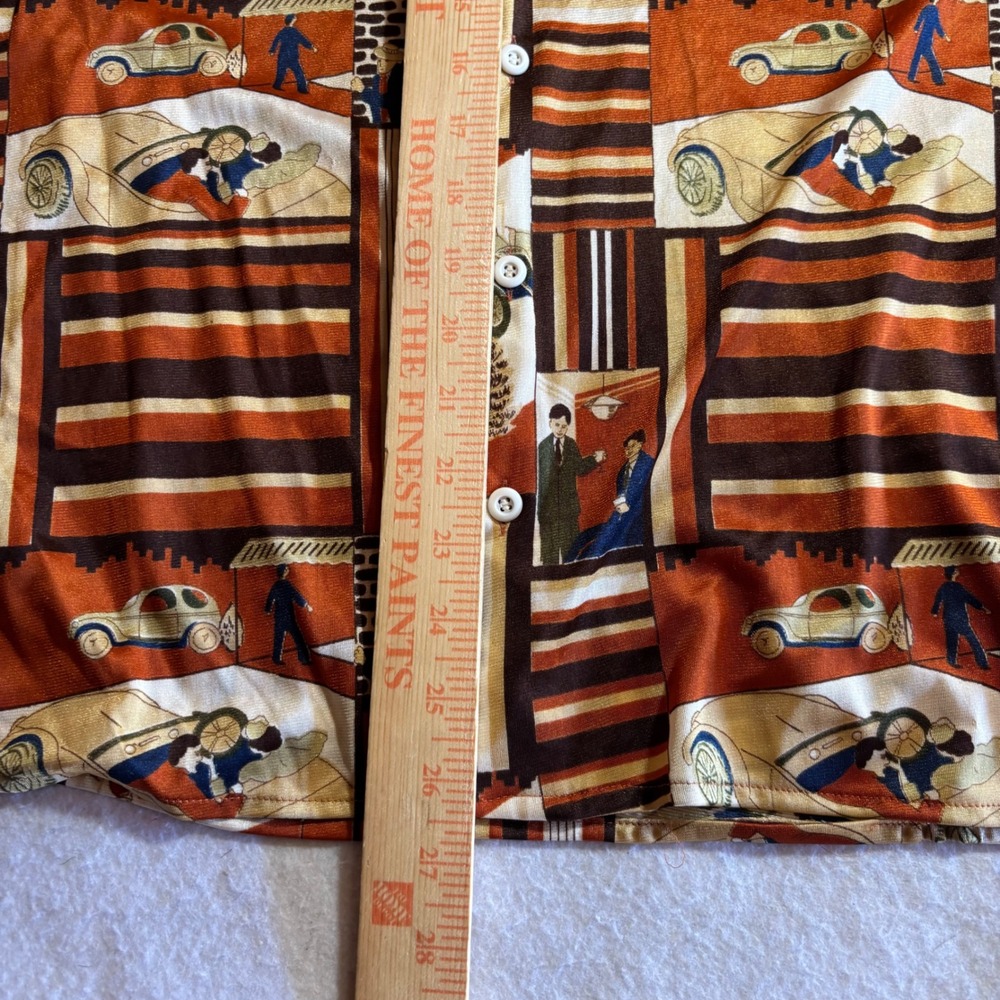 Vintage Brigade by Arrow European Taper Fit Mens L‎ 100% Nylon Button Up Shirt - Picture 5 of 7